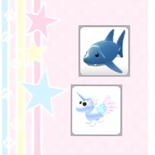 adopt me | shark and alicorn bundle