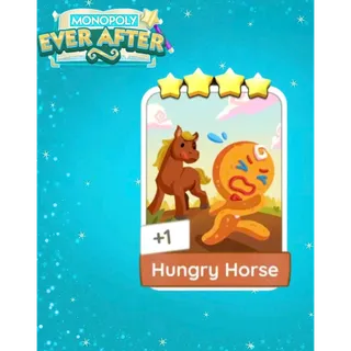 Hungry Horse - Set 17 Monopoly GO 4 Stars Sticker - Monopoly Ever After
