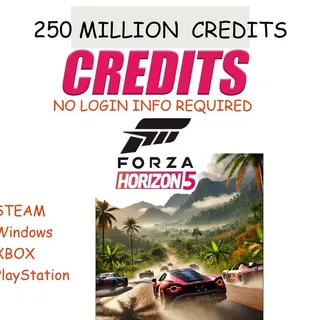 Forza Horizon 5 250 M credits xbox PLAYSTATION 5 PC STEAM lowest price Fast