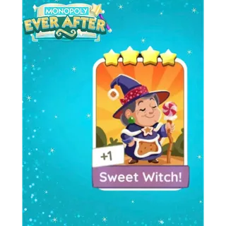 Sweet Witch! - Set 20 Monopoly GO 4 Stars Sticker - Monopoly Ever After