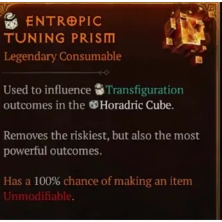  Lord of Hatred ⭐x500 Entropic Tuning Prism-Diablo IV S13