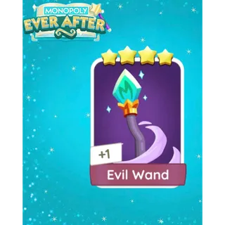 Evil Wand - Set 13 Monopoly GO 4 Stars Sticker - Monopoly Ever After