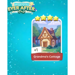 Grandma's Cottage - Set 19 Monopoly GO 4 Stars Sticker - Monopoly Ever After
