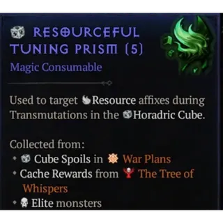 LORD OF HATRED ⭐X500 RESOURCEFUL TUNING PRISM -DIABLO IV S13