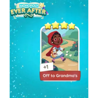 Off to Grandma's - Set 19 Monopoly GO 4 Stars Sticker - Monopoly Ever After
