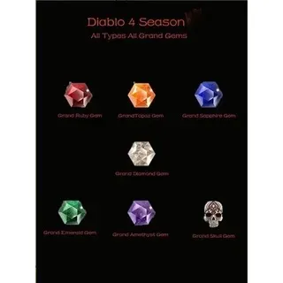DIABLO 4 | S15 | GRAND GEMS | X5 GEMS OF YOUR CHOICE DIABLO IV