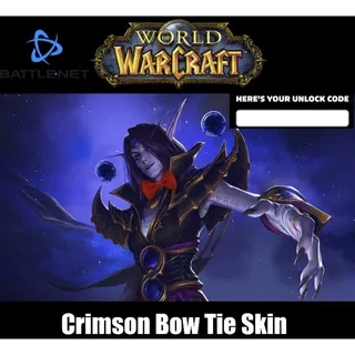 World of Warcraft : Crimson Bow Tie - WoW Loot TCG Item - Pringles Global key!