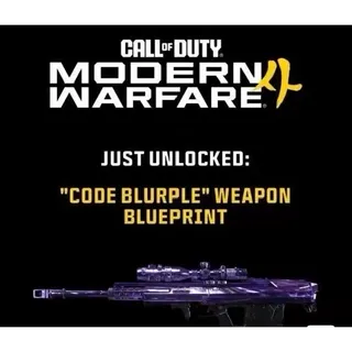 Call of Duty: Modern Warfare 4 Purple weapon blueprint CDK redeem code