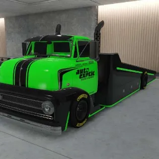 Modded Vapid Slamtruck - Bright Neon Green & Black Ramp Truck (Auto Exotic Livery)
