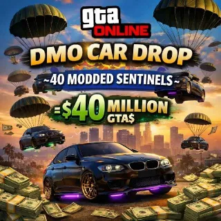 GTA Online DMO Modded Sentinel Car Drop – ~40 Cars (≈$40M GTA$) | Fast & Safe