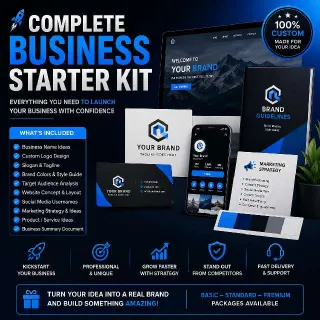 Complete Business Starter Kit | Business Name, Logo, Branding & Marketing Plan