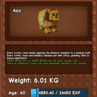 GiantBean Lemon Lion [Mythical] | LVL 40 | Fast Delivery | Clean & Legit