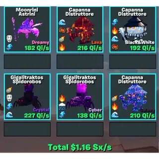 6x Money Makers 1169Qi/s l 1.16Sx/s / Brainrots Bundle Go Up For Brainrots Fortnite