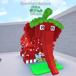 X10 Strawberry Elephant 7.Qa/s LVL 100 - Go Up For Brainrots Fortnite