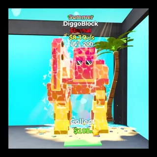 Diggoblock Summer LVL 200 / Steal The Brainrot Fortnite