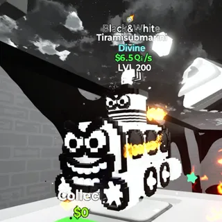 Tiramisubmarini  LVL 200 B&W 6.5 Qi/s Go Up For Brainrots Fortnite