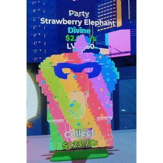 Strawberry Elephant Party 2.6Qi/s LVL 200 MAX LEVEL - Go Up For Brainrots Fortnite