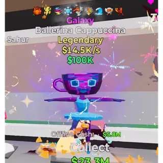 Ballerina Cappuccina Galaxy 14.5K/s Fortnite Steal The Brainrot