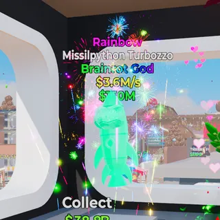 Missilpython Turbozzo Rainbow 3.6M/s Fortnite Steal The Brainrot
