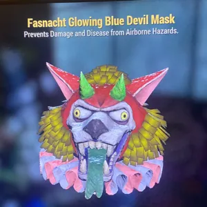 Glowing blue devil