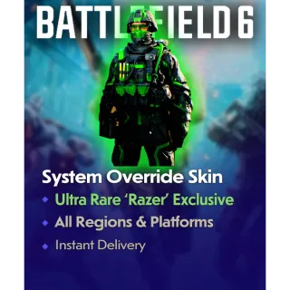Battlefield 6 - Razer System Override Soldier Skin - INSTANT DELIVERY