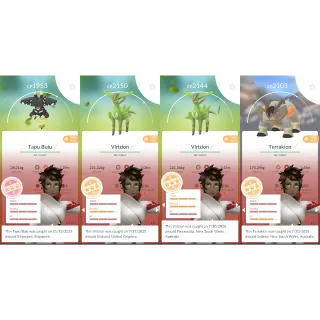 Lv 70, 5M Stardust, 9 Shiny Legends, 103 Legends, 12 100IVs Pkm, 84 Shinies, 1 Shundo Legend, 443 Total Pkm. o017