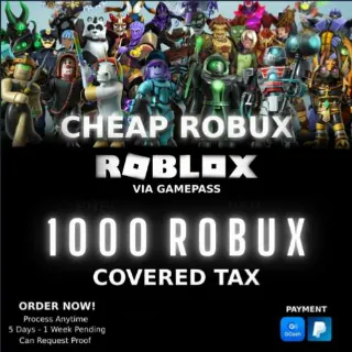 1000 ROBUX [ COVERED TAX ]  —ROBLOX