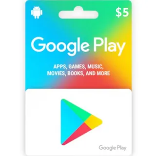 $5.00 USD Google Play INSTANT - Verified Seller