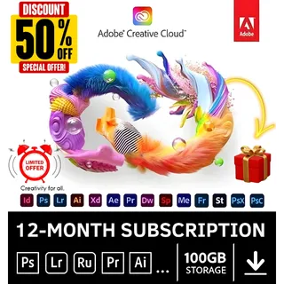 Adobe Creative Cloud Official Subscription All applications 12 months + GREAT FREE GIFTS