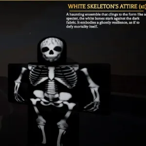 white skeleton attire