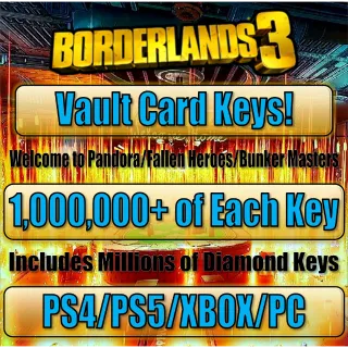 PSN - Millions of Vault Card Keys + Diamond Keys