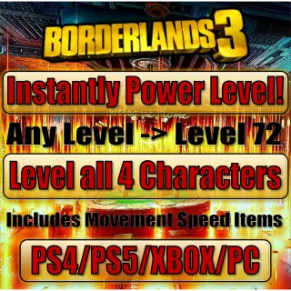 PC - Instant Power Level x4 characters