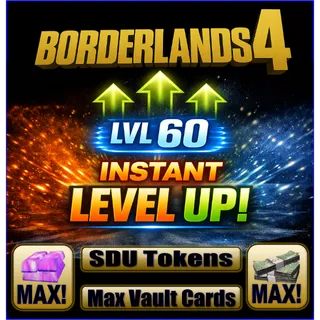 Borderlands 4 - 1 Characters - MAX Vault Cards, SDU, Level, Eridium, Cash, Specialization
