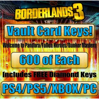 XBOX - All Vault Card Keys + Diamond