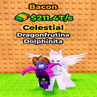  Kick A Lucky Block - BACON Dragonfruitina Dolphinita 211.4T/s (Max Lvl)