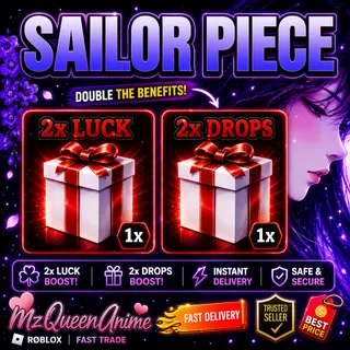 🎁 Sailor Piece 2x Luck + 2x Drops Bundle ⚡ FAST DELIVERY 💜 CHEAP & SAFE