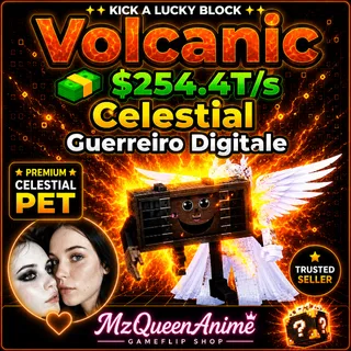 Kick A Lucky Block Volcanic Guerriro Digitale Celestial ONLINE NOW
