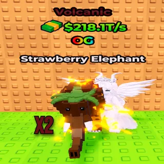 Kick A Lucky Block - Strawberry Elephant Volcanic X2 Bundle ONLINE NOW
