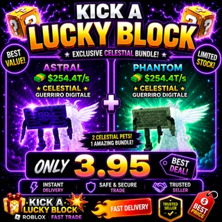 Kick A Lucky Block | Astral + Phantom Celestial Bundle | Fast Delivery