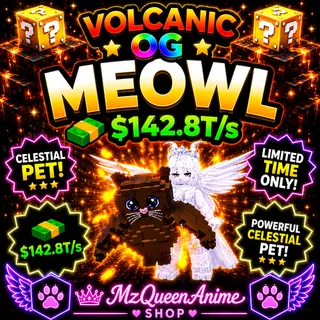 Kick A Lucky Block 🔥 Volcanic Meowl OG Pet | 142.8T/s
