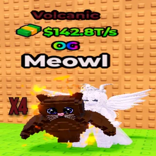 Kick A Lucky Block - x4 Volcanic Meowl OG ONLINE NOW