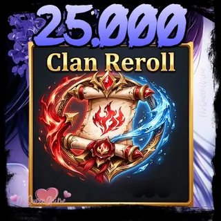 25000 Clan Reroll Sailor Piece