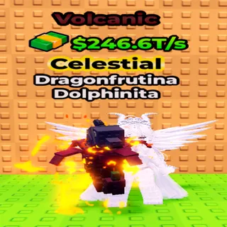 Kick A Lucky Block - VOLCANIC Dragonfrutina Dolphinita 246.6T/s (Max Lvl)