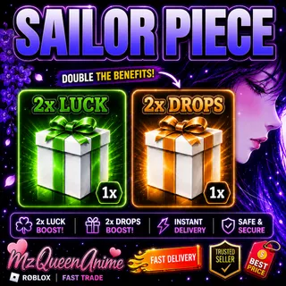 Sailor Piece 2x Luck + 2x Drops Bundle ⚡ FAST DELIVERY 💜 CHEAP & SAFE