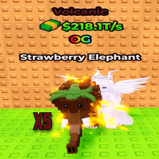 Kick A Lucky Block - Strawberry Elephant Volcanic X5 Bundle ONLINE NOW