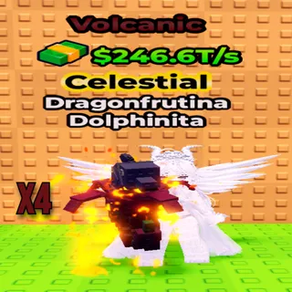 Kick A Lucky Block - x2 Volcanic Dragonfrutina Dolphinita Bundle ONLINE NOW
