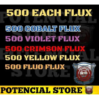 500 Each Flux Total 2.5k