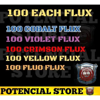 100 Each Flux Total 500