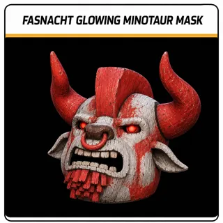 glowing minotaur mask