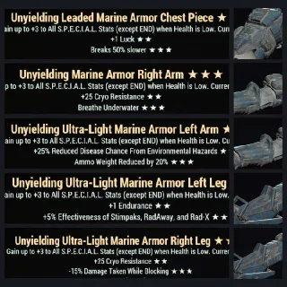 Unyielding Marine Set